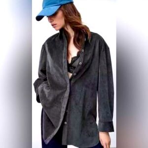 Zara Corduroy Oversized Shirt Shacket Jacket